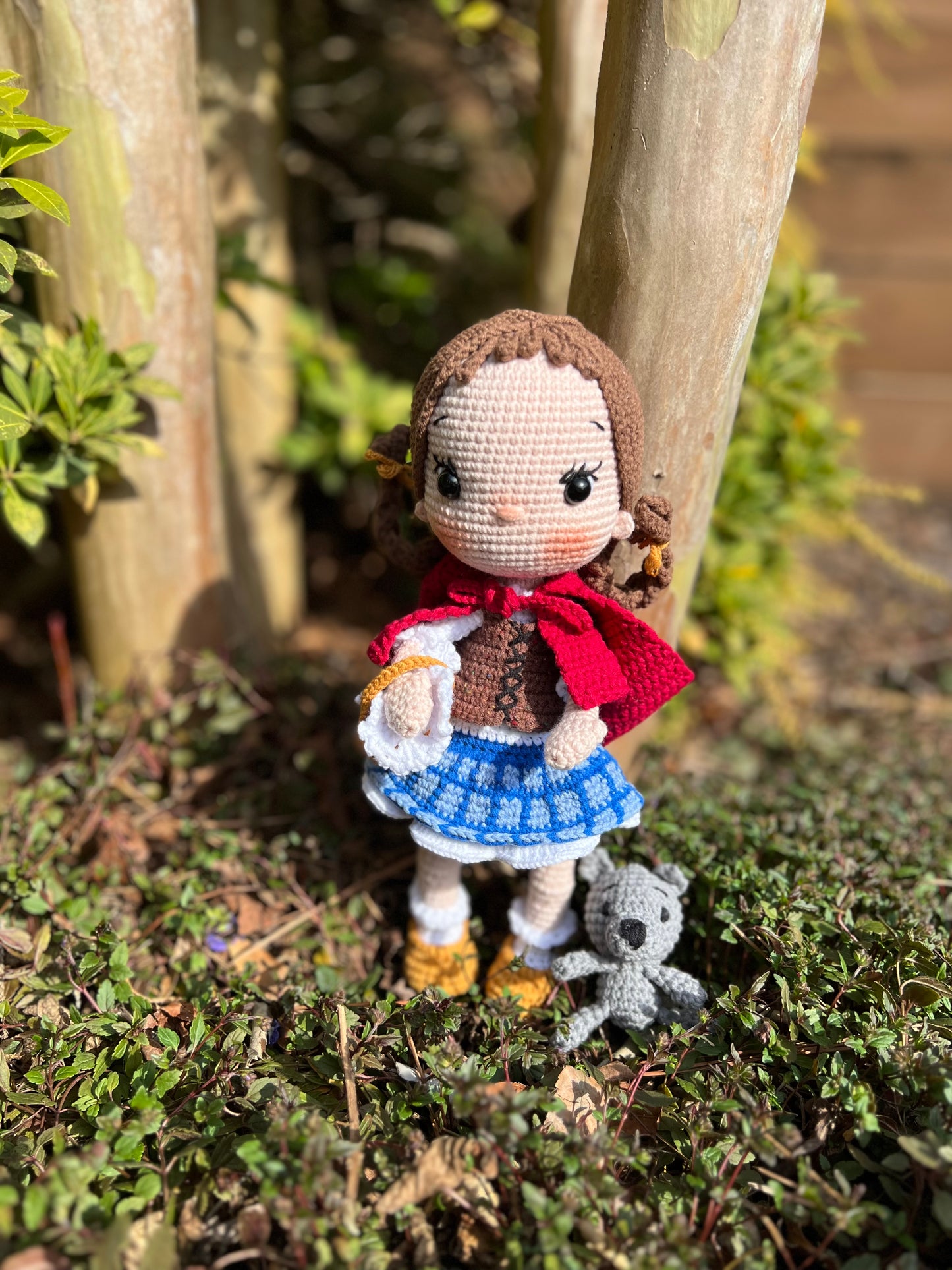 Little Red Riding Hood Amigurumi Doll, Crochet Doll, Hanmade Knitted, Ready Made, Unique Collectible Doll,Kids Gifts, Artisan Doll, Limited Edition Baby Dolls, Unique Nursery Decor