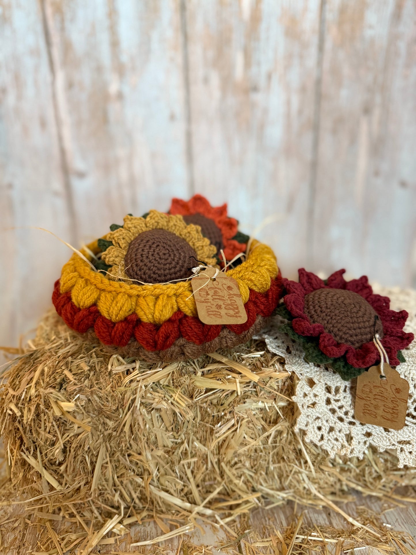 Handmade Autumn Crochet Basket – Cozy Fall Decor in Mustard, Rust & Brown, Chunky Crochet Basket – Fall Harvest Colors, Cozy Fall Storage Basket – Rustic Crochet Decor, Handcrafted Crochet Basket – Warm Autumn Tones