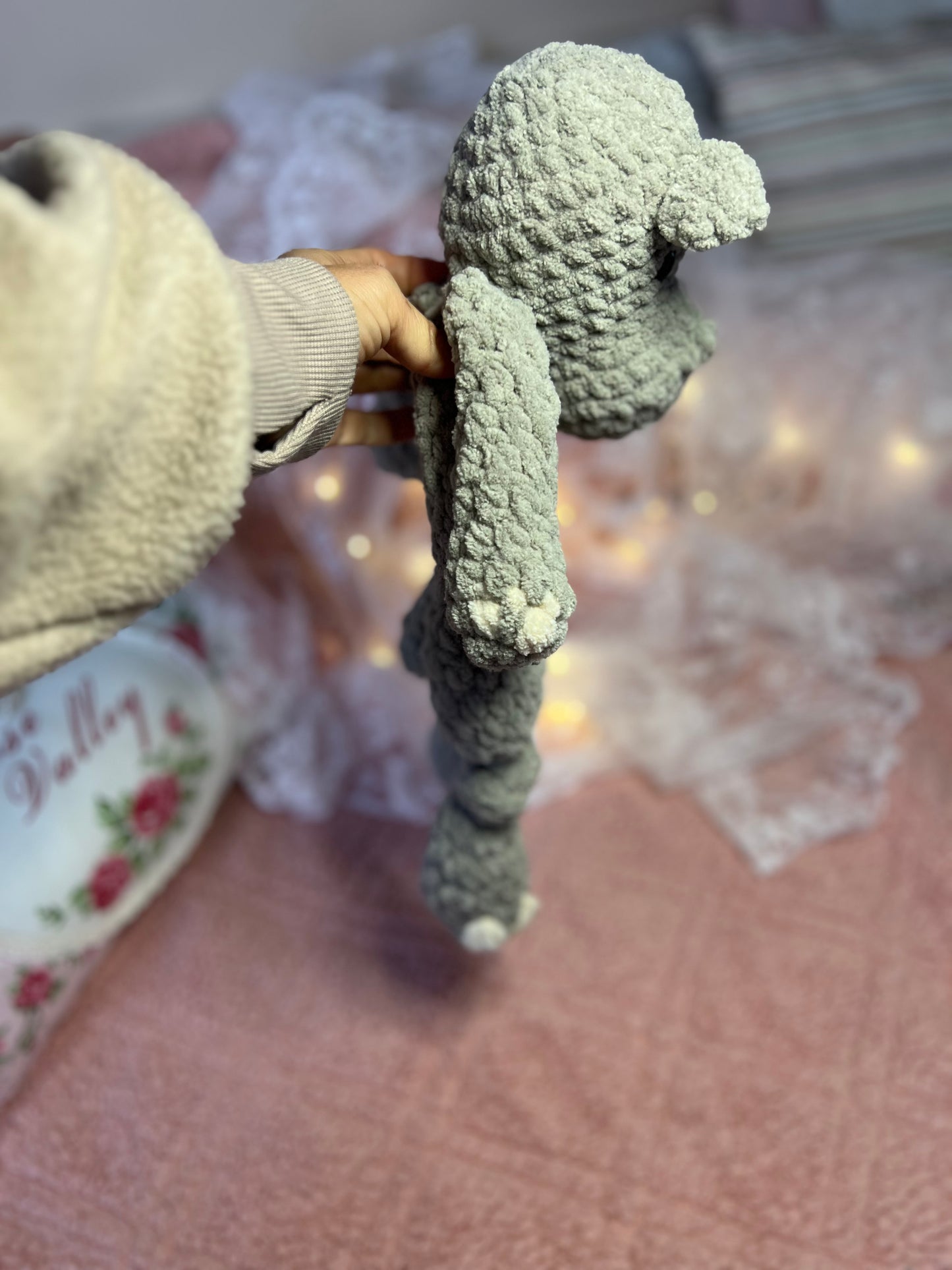 Crochet Hippo Snuggler, Handmade Hippo Lovey, Hand Crafted Snuggler, Handmade Toys, Custom Baby Gifts, Artisanal Baby Shower Presents, Unique Nursery Decor
