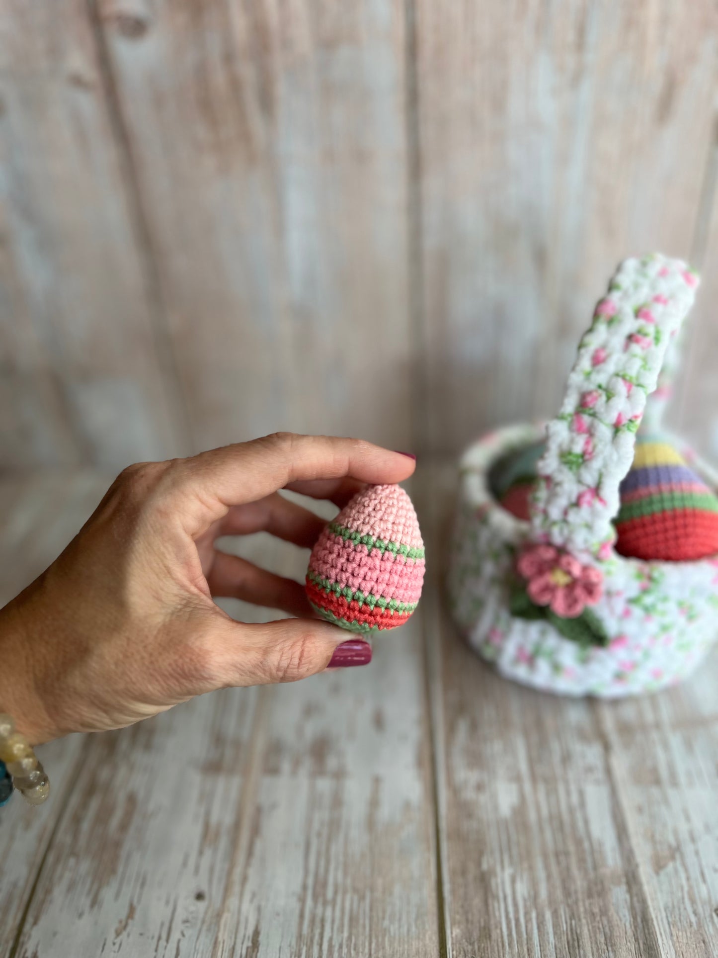 Striped Colored Crocheted Easter Eggs, Handmade Eggs, Readymade, Perfect For Easter Hunting, Easter Decor, Pastel Striped Easter Eggs – Handmade Crochet Easter Decor