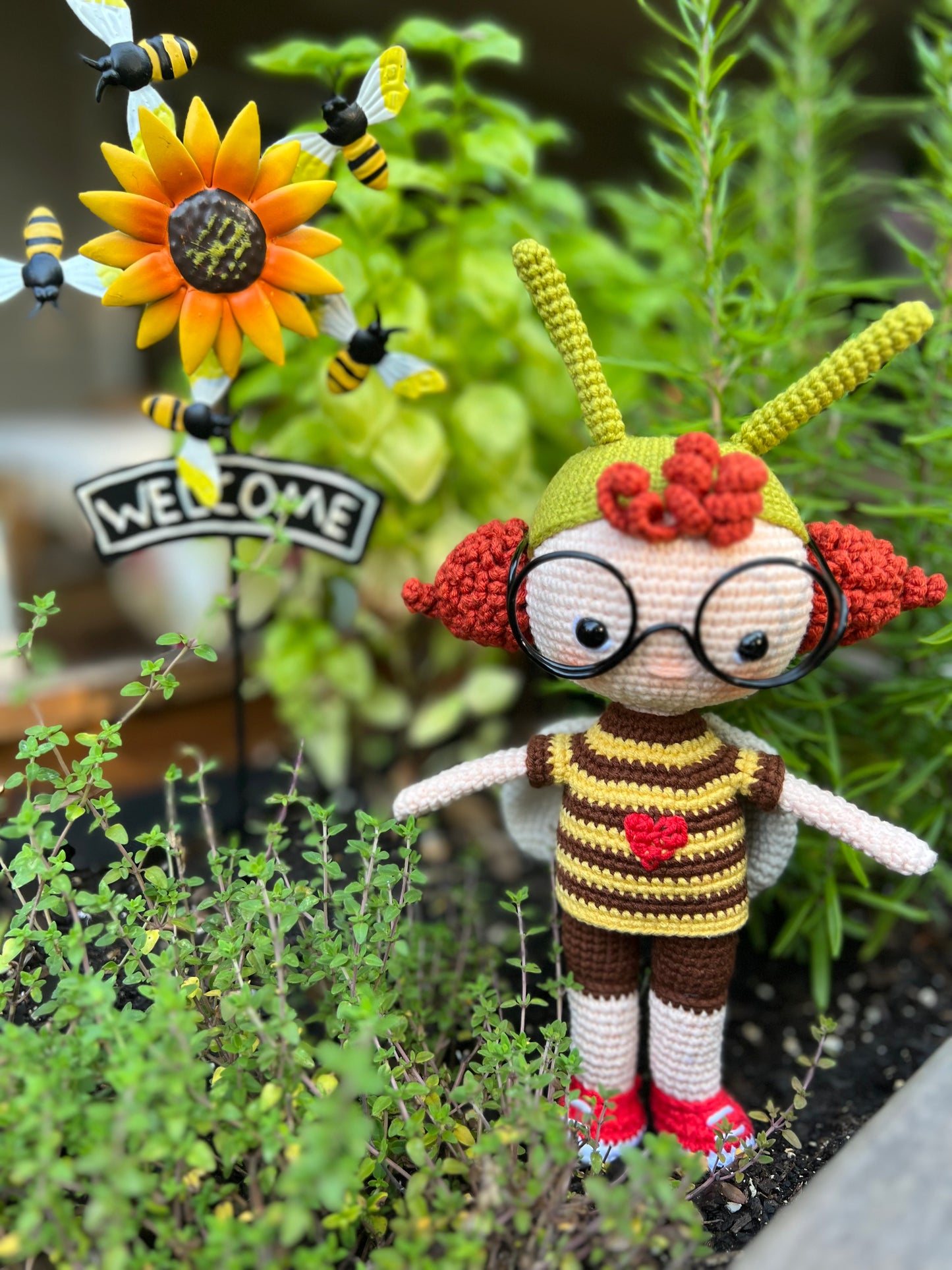 Amigurumu Bee Boy, Crochet Doll, Handmade Knitted, Gift for Kids, Handmade Toys, Unique Collectible Doll, Kids Gifts, Unique Plush Doll