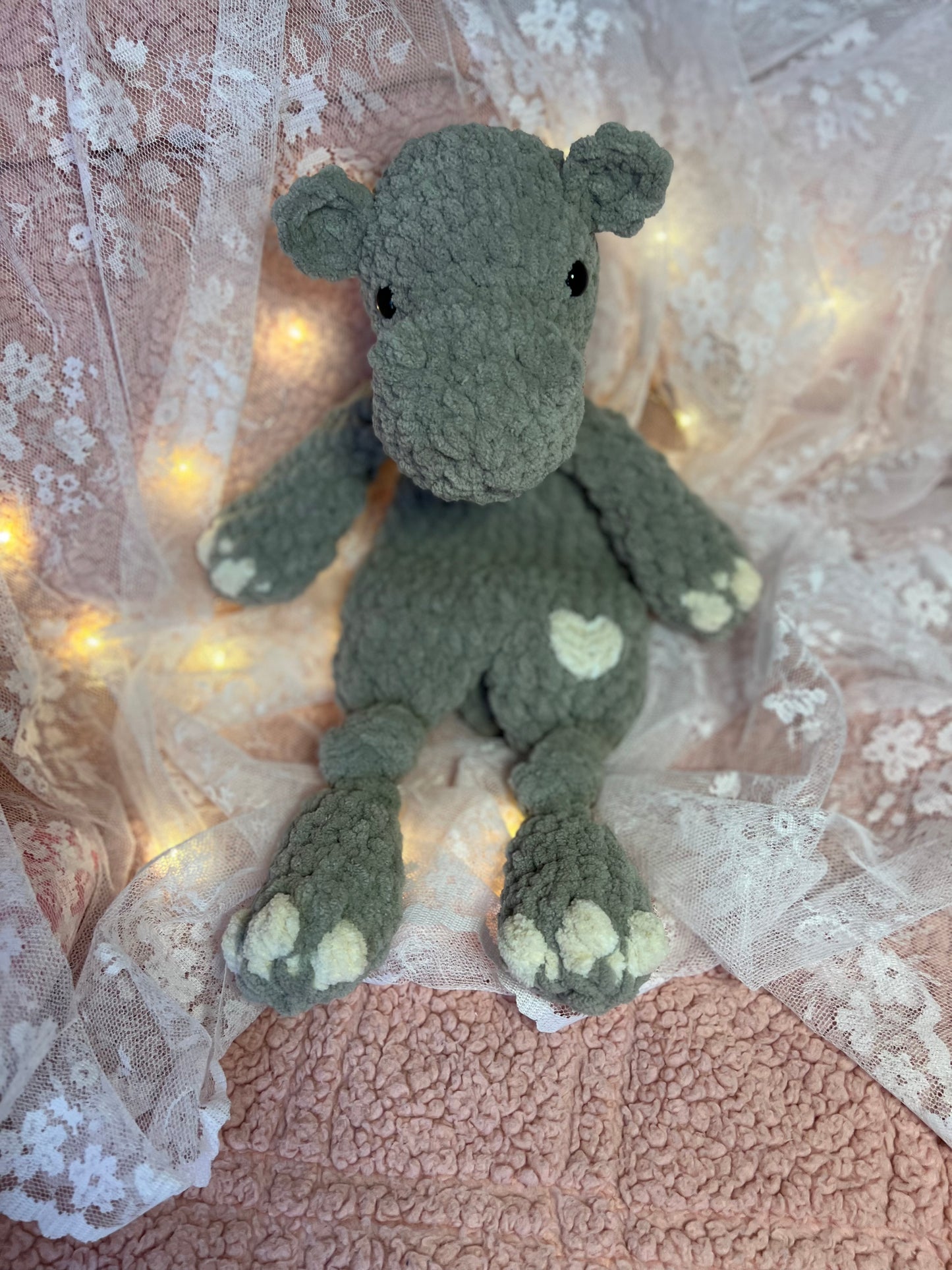 Crochet Hippo Snuggler, Handmade Hippo Lovey, Hand Crafted Snuggler, Handmade Toys, Custom Baby Gifts, Artisanal Baby Shower Presents, Unique Nursery Decor