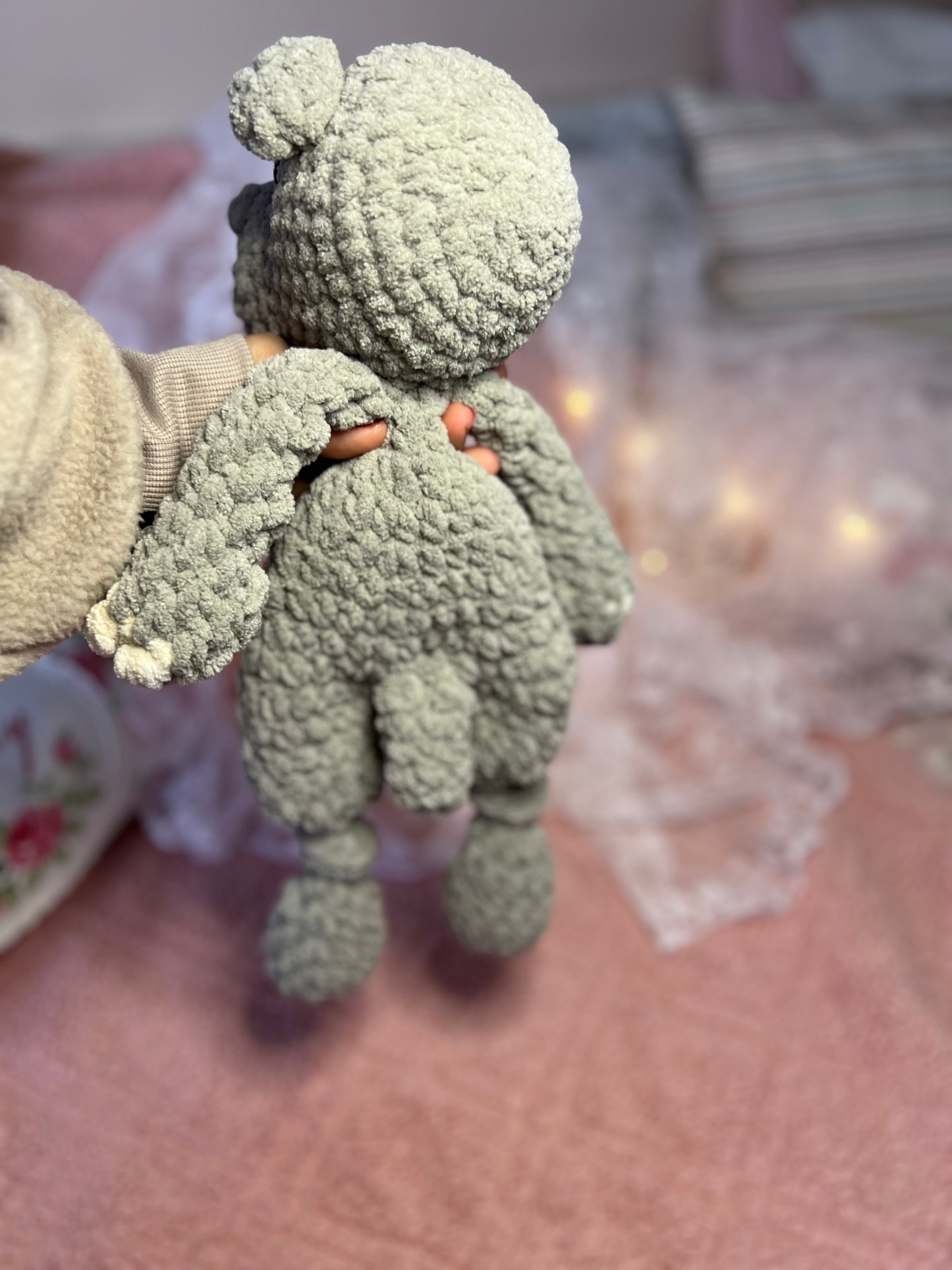 Crochet Hippo Snuggler, Handmade Hippo Lovey, Hand Crafted Snuggler, Handmade Toys, Custom Baby Gifts, Artisanal Baby Shower Presents, Unique Nursery Decor