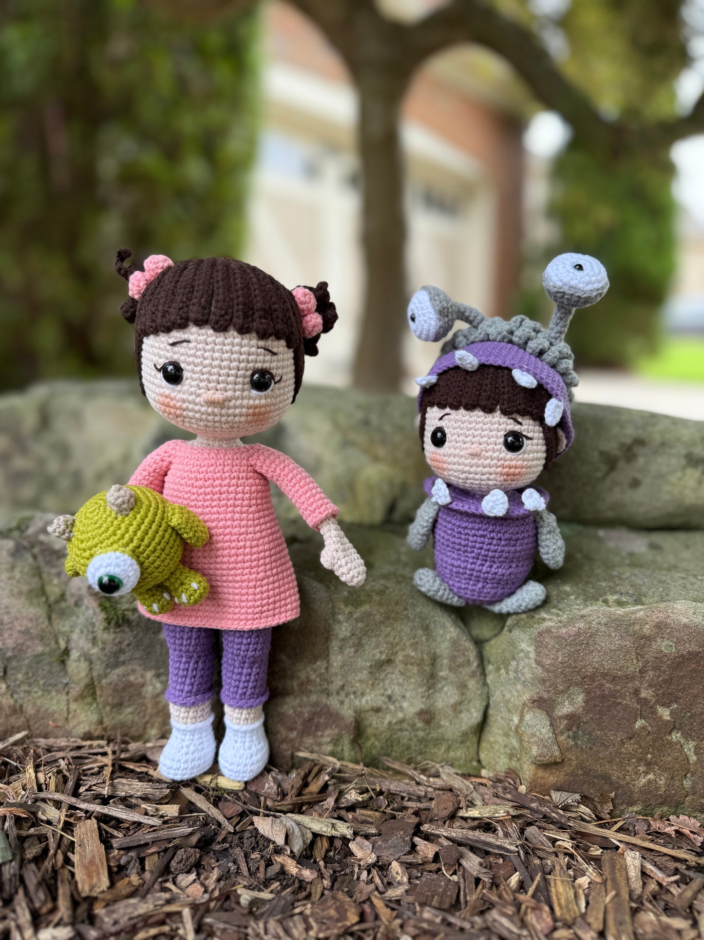 Boo & Boo: Double the Cuteness Bundle, The Ultimate Boo Bundle: Sweet & Spooky, Peek-a-Boo Monster – Crochet Amigurumi Doll, Hand-Crocheted Amigurumi Doll, Unique Gift Idea, Birthday Gift