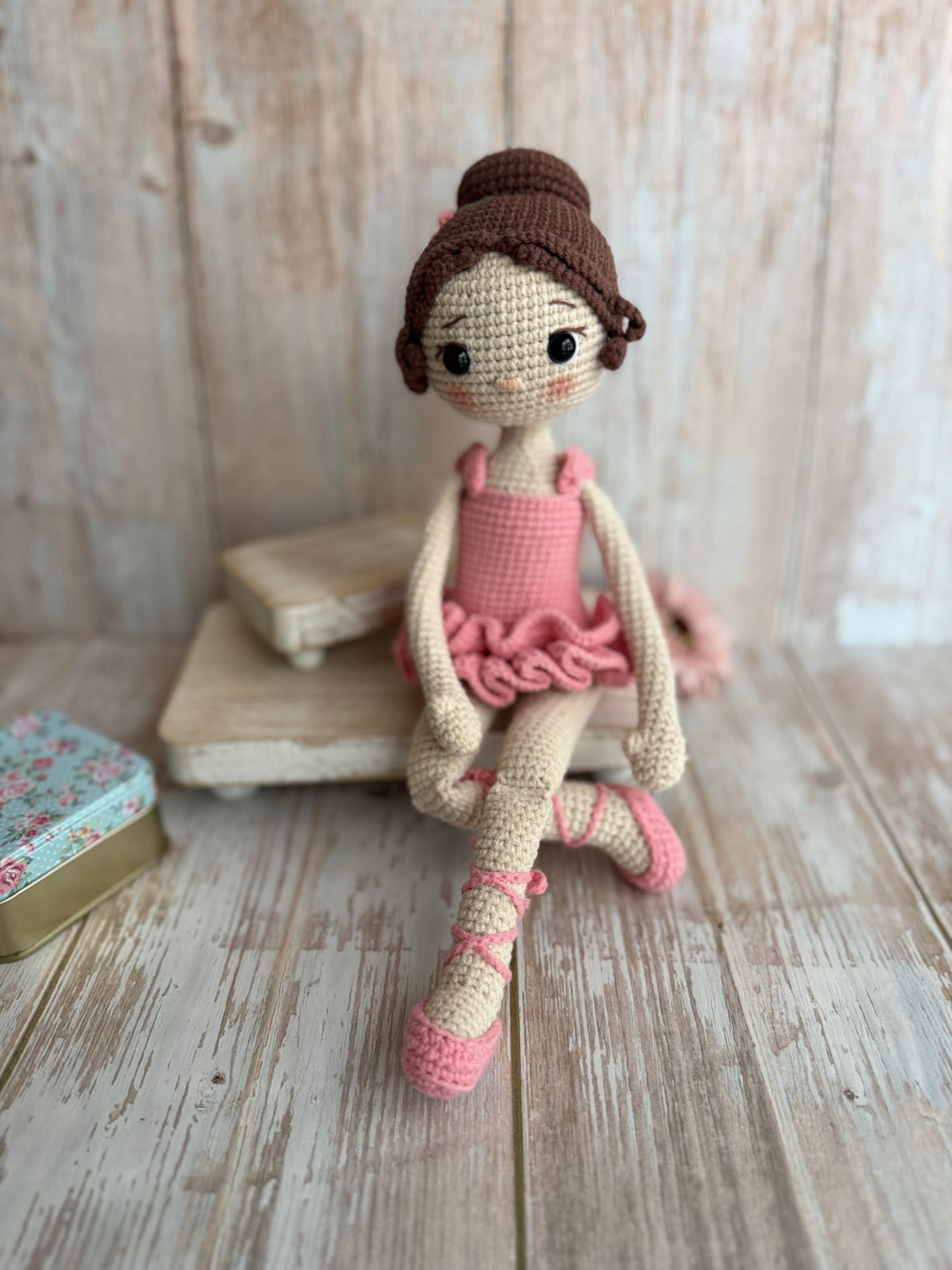 A Unique Birthday Gift for Little Dancers, Amigurumi Ballerina Girl, Handmade Crochet Ballerina Doll, Little Ballerina – Crochet Doll, Graceful Ballerina Plushie, Pink Ballet Girl Doll