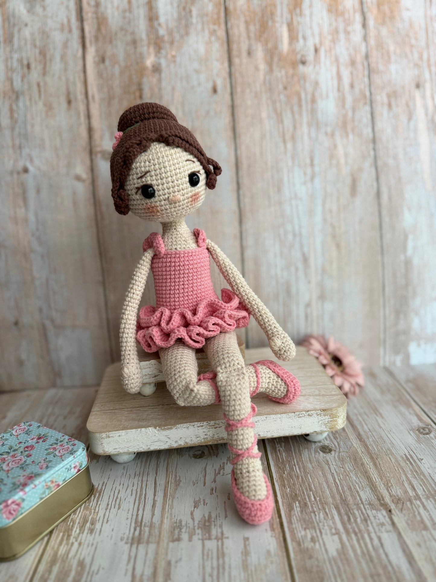 A Unique Birthday Gift for Little Dancers, Amigurumi Ballerina Girl, Handmade Crochet Ballerina Doll, Little Ballerina – Crochet Doll, Graceful Ballerina Plushie, Pink Ballet Girl Doll