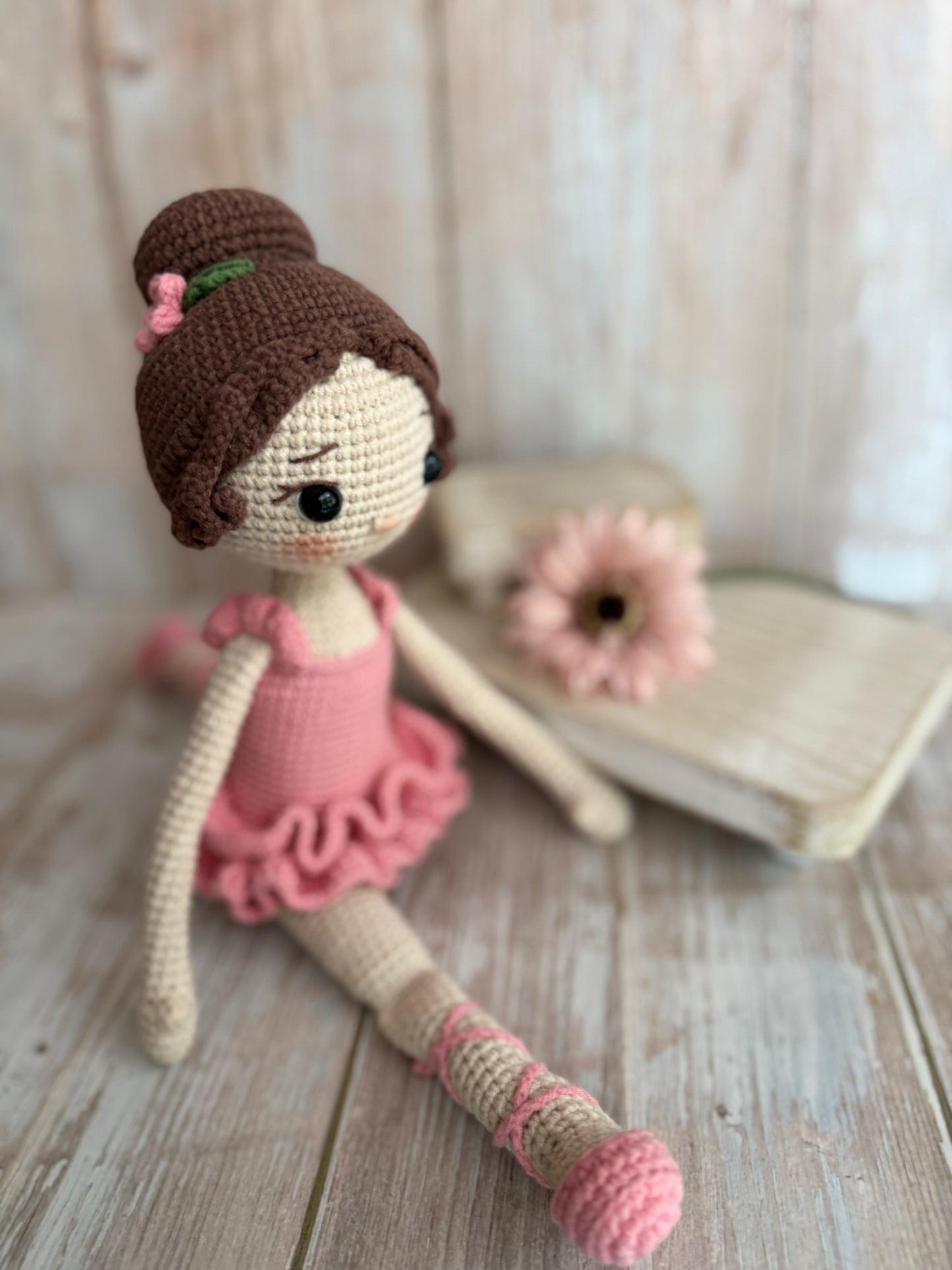 A Unique Birthday Gift for Little Dancers, Amigurumi Ballerina Girl, Handmade Crochet Ballerina Doll, Little Ballerina – Crochet Doll, Graceful Ballerina Plushie, Pink Ballet Girl Doll