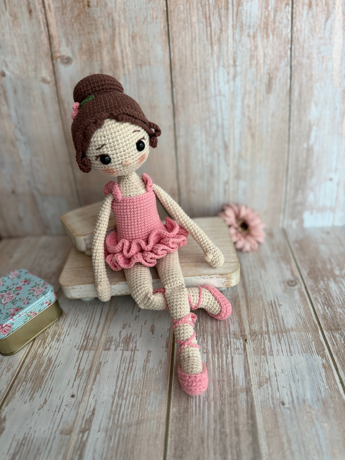 A Unique Birthday Gift for Little Dancers, Amigurumi Ballerina Girl, Handmade Crochet Ballerina Doll, Little Ballerina – Crochet Doll, Graceful Ballerina Plushie, Pink Ballet Girl Doll