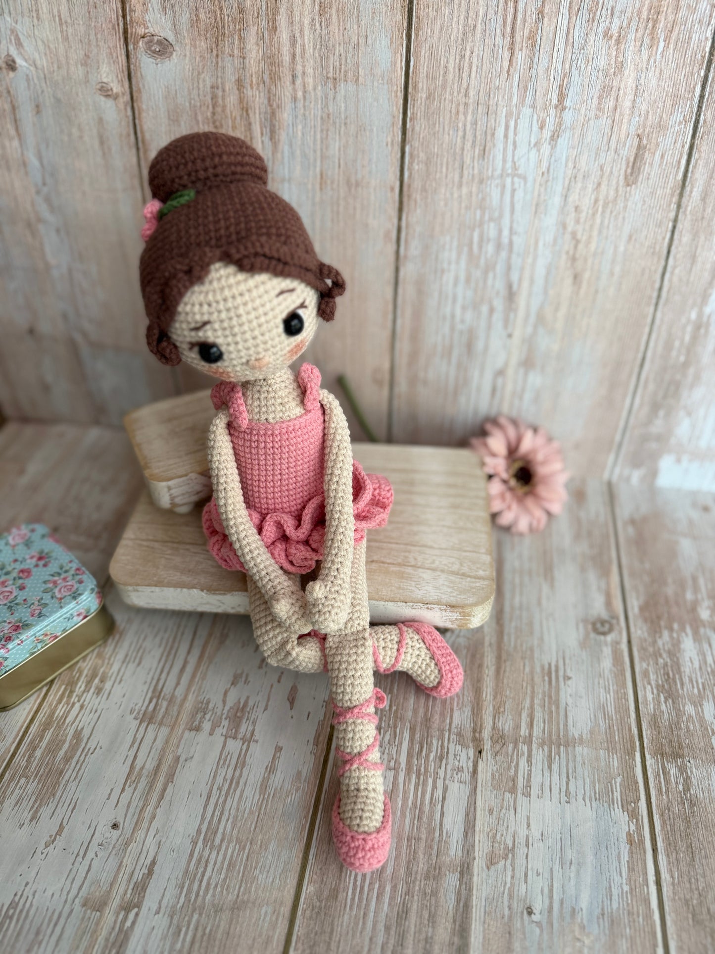 A Unique Birthday Gift for Little Dancers, Amigurumi Ballerina Girl, Handmade Crochet Ballerina Doll, Little Ballerina – Crochet Doll, Graceful Ballerina Plushie, Pink Ballet Girl Doll