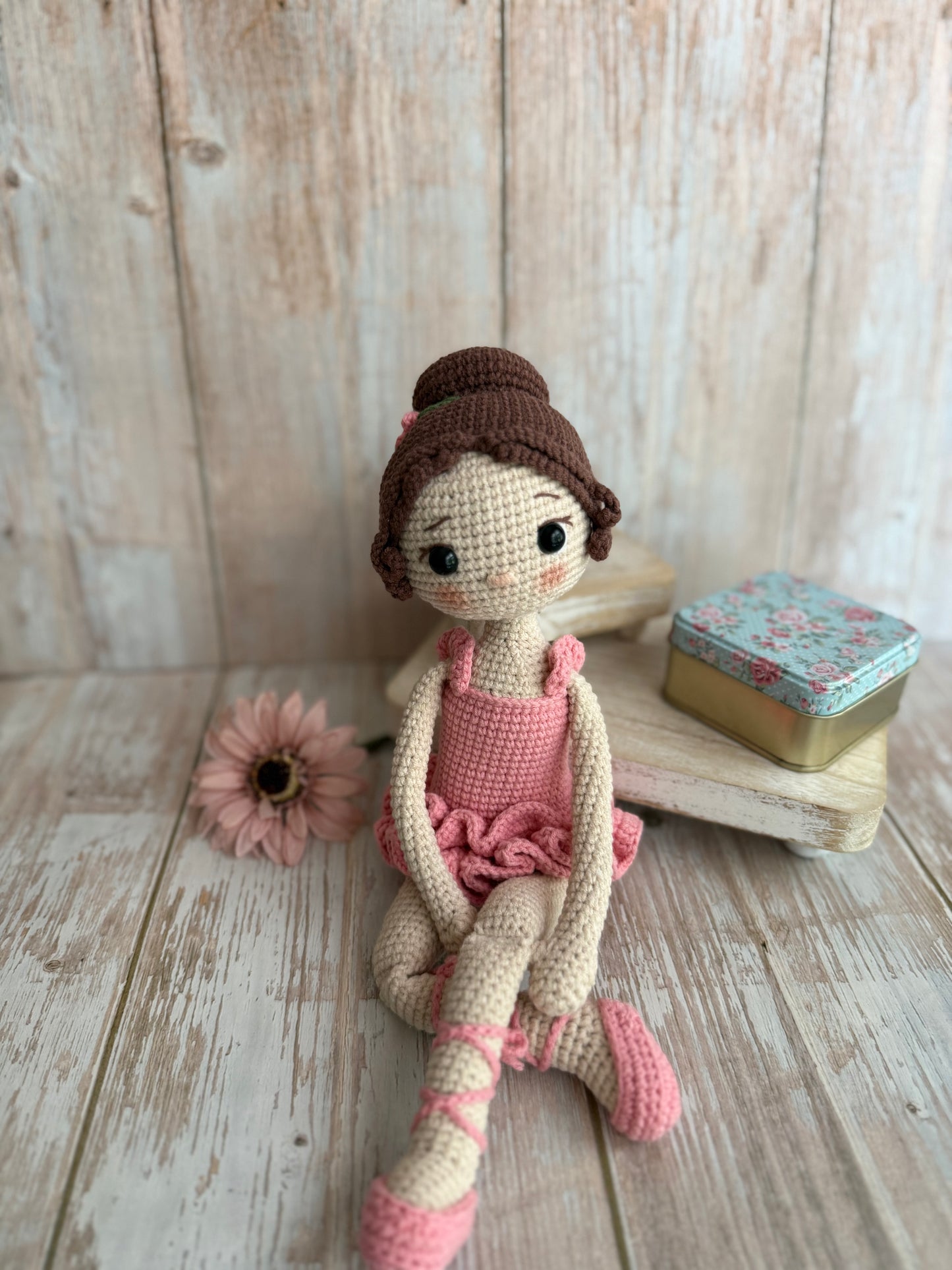 A Unique Birthday Gift for Little Dancers, Amigurumi Ballerina Girl, Handmade Crochet Ballerina Doll, Little Ballerina – Crochet Doll, Graceful Ballerina Plushie, Pink Ballet Girl Doll