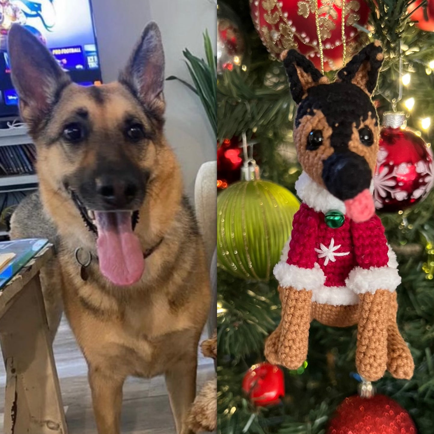 Custom Dog Ornament, Custom Cat Ornament, Custom Pet Ornament