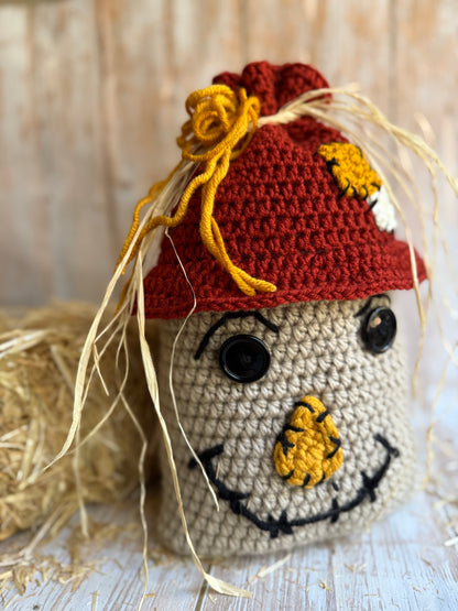 Handmade Crochet Scarecrow, Fall Home Decor, Rustic Autumn Accent, Crochet Scarecrow Decoration, Farmhouse Fall Decor, Harvest Season Gift, Adorable Stuffed Spooky Characters, Silly Scarecrows