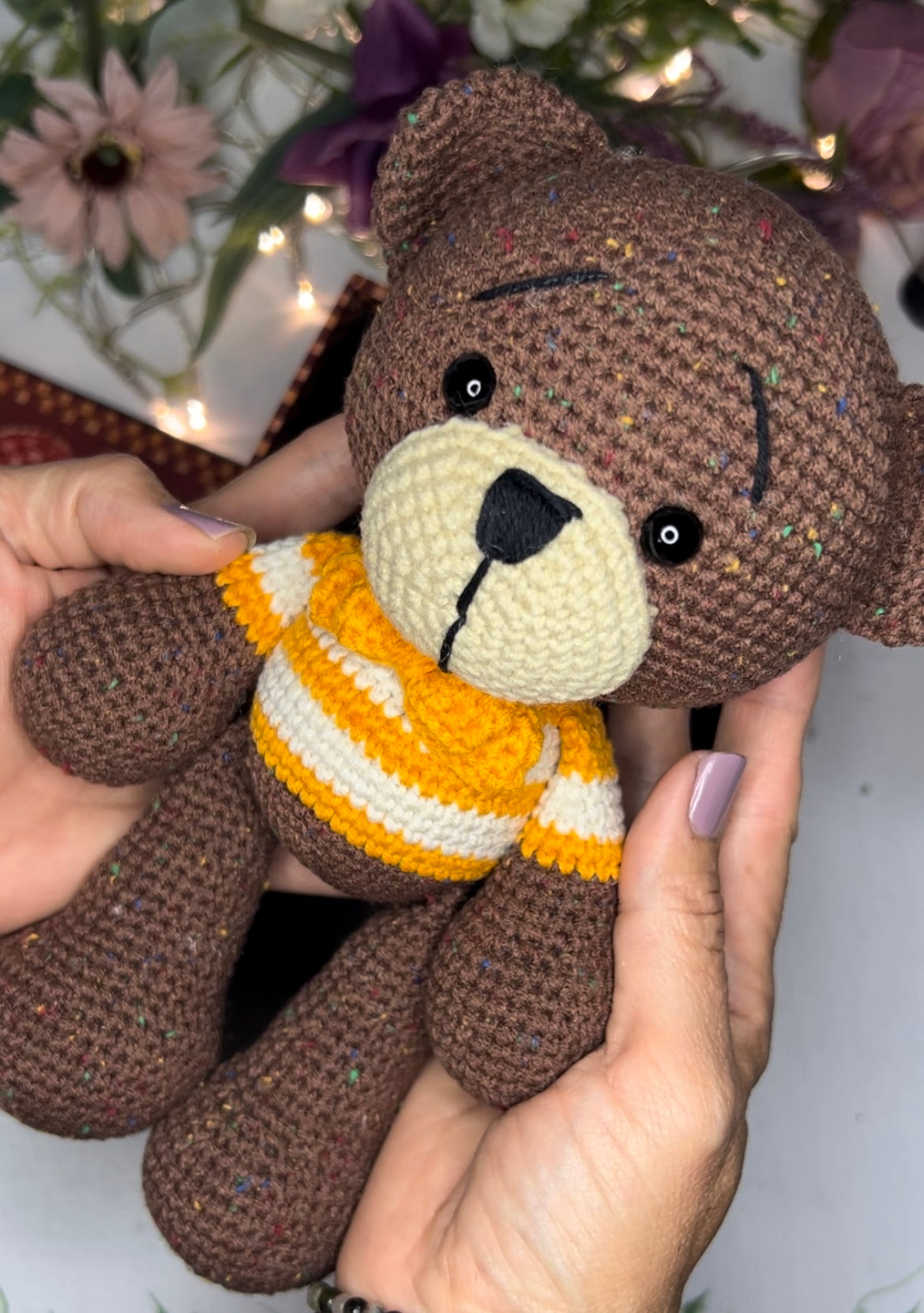 Personalized Crochet Teddy Bear, Custom Crochet Teddy Bear, Baby Shower Gift, First Birthday Gift