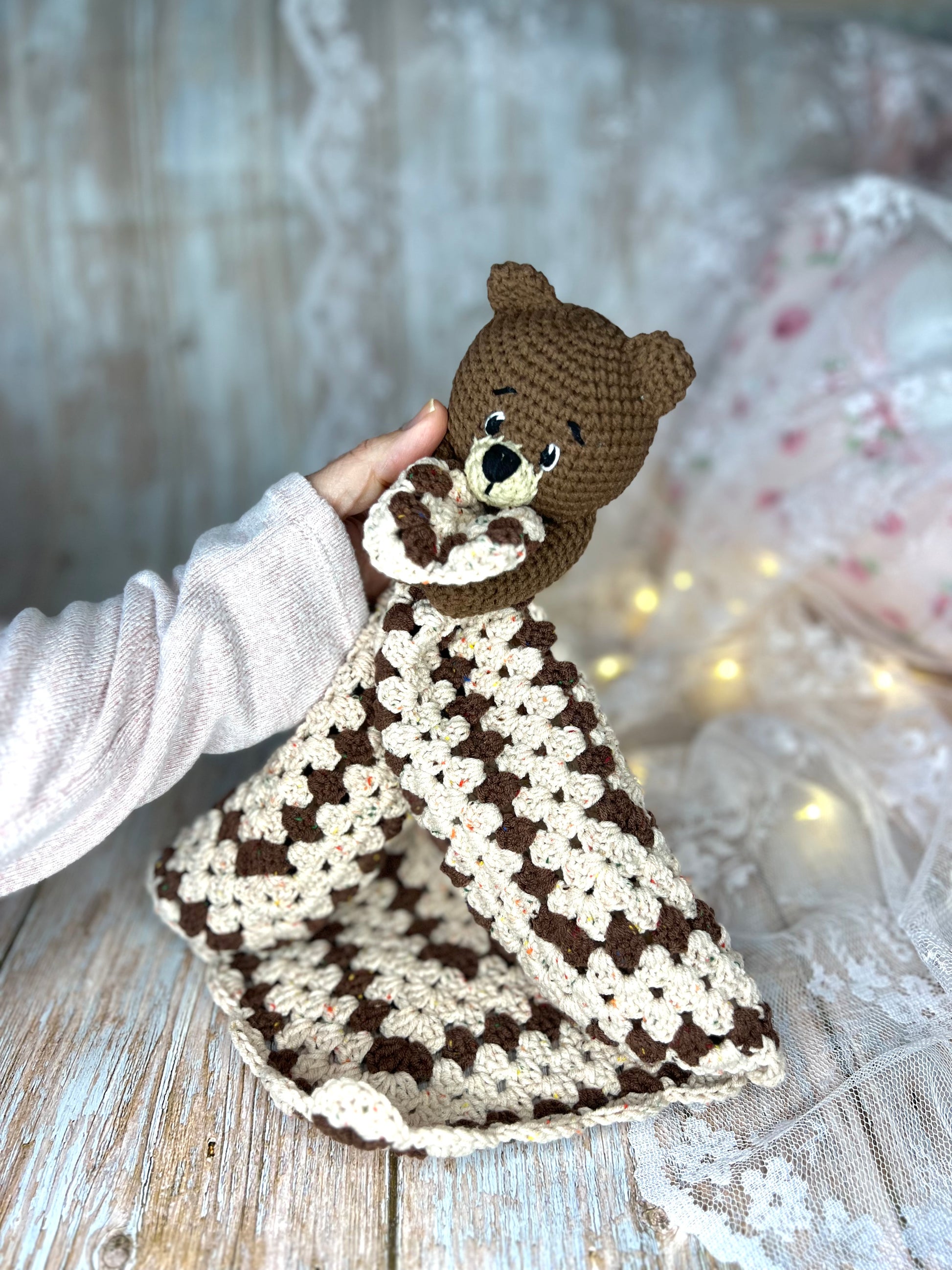 Teddy Bear Granny Crochet Baby Blanket Animal Teddy Bear Granny