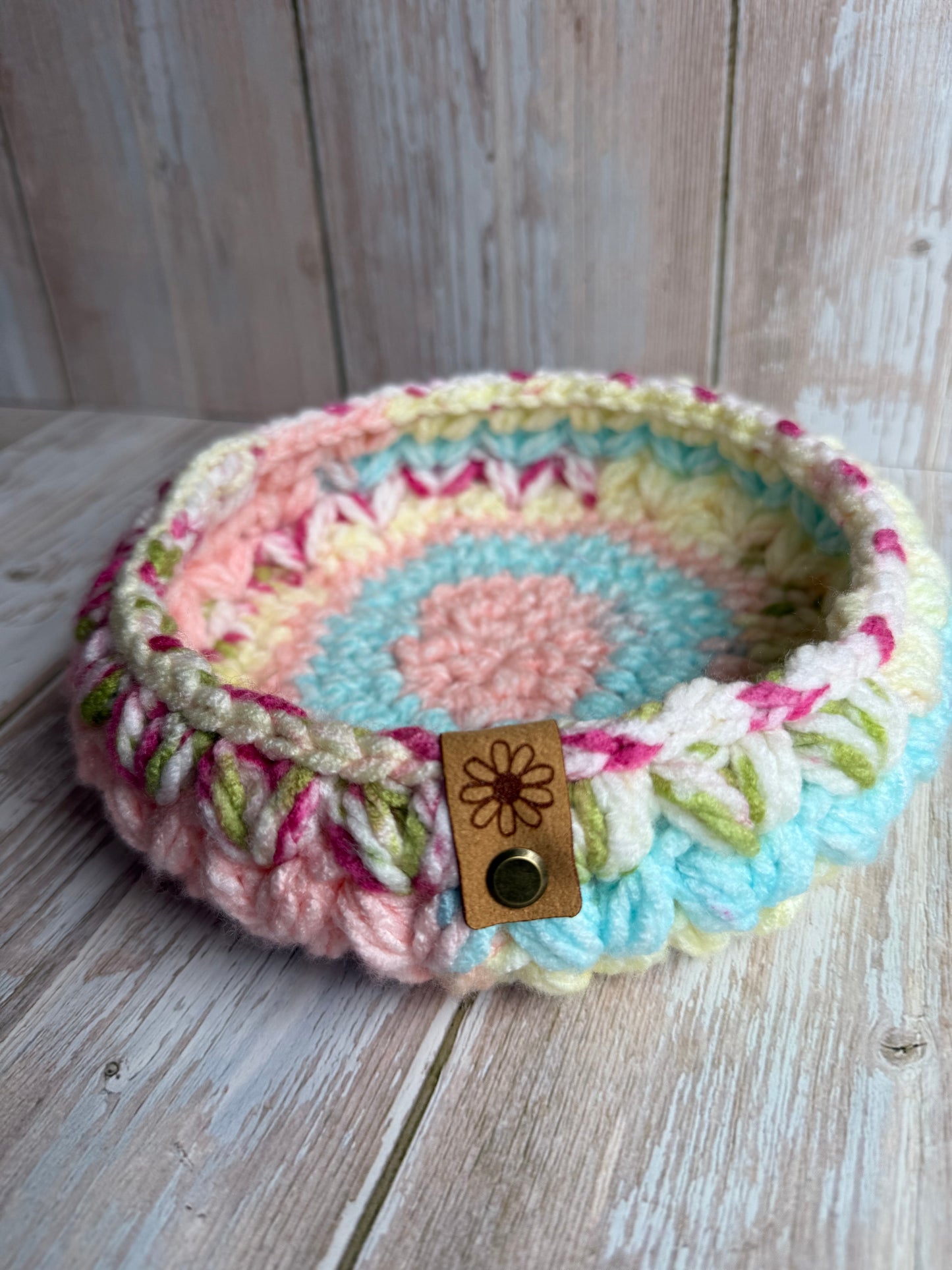 Pastel Chunky Crochet Baskets, Colorful Handmade Crochet Baskets – Cozy Home Decor, Soft & Sturdy Crochet Nesting Baskets – Pastel Edition, Handmade Chunky Crochet Baskets – Available in Three Sizes
