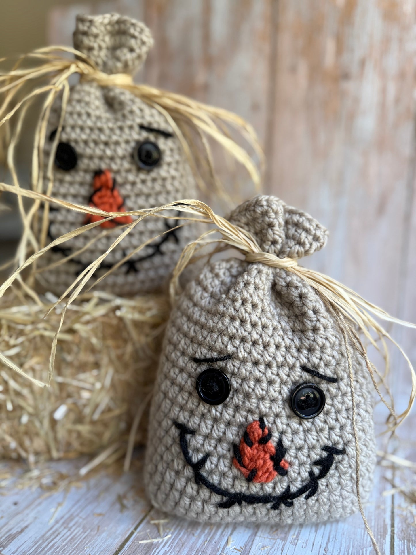 Handmade Crochet Scarecrow, Fall Home Decor, Rustic Autumn Accent, Crochet Scarecrow Decoration, Farmhouse Fall Decor, Harvest Season Gift, Adorable Stuffed Spooky Characters, Silly Scarecrows