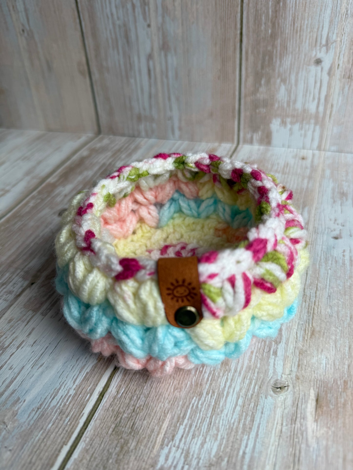 Pastel Chunky Crochet Baskets, Colorful Handmade Crochet Baskets – Cozy Home Decor, Soft & Sturdy Crochet Nesting Baskets – Pastel Edition, Handmade Chunky Crochet Baskets – Available in Three Sizes
