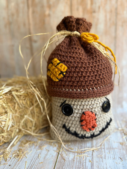 Handmade Crochet Scarecrow, Fall Home Decor, Rustic Autumn Accent, Crochet Scarecrow Decoration, Farmhouse Fall Decor, Harvest Season Gift, Adorable Stuffed Spooky Characters, Silly Scarecrows