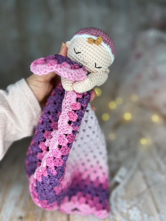 Little Baby Lovey Blanket, Handmade Lovey, Readymade, Handcrafted Snuggler, Handmade Toys, Custom Baby Gifts, Artisan Crochet Toys, Artisanal Baby Shower Presents