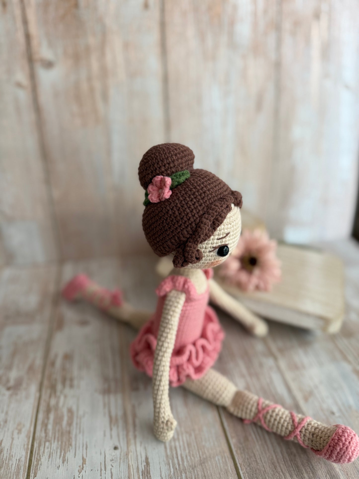 A Unique Birthday Gift for Little Dancers, Amigurumi Ballerina Girl, Handmade Crochet Ballerina Doll, Little Ballerina – Crochet Doll, Graceful Ballerina Plushie, Pink Ballet Girl Doll